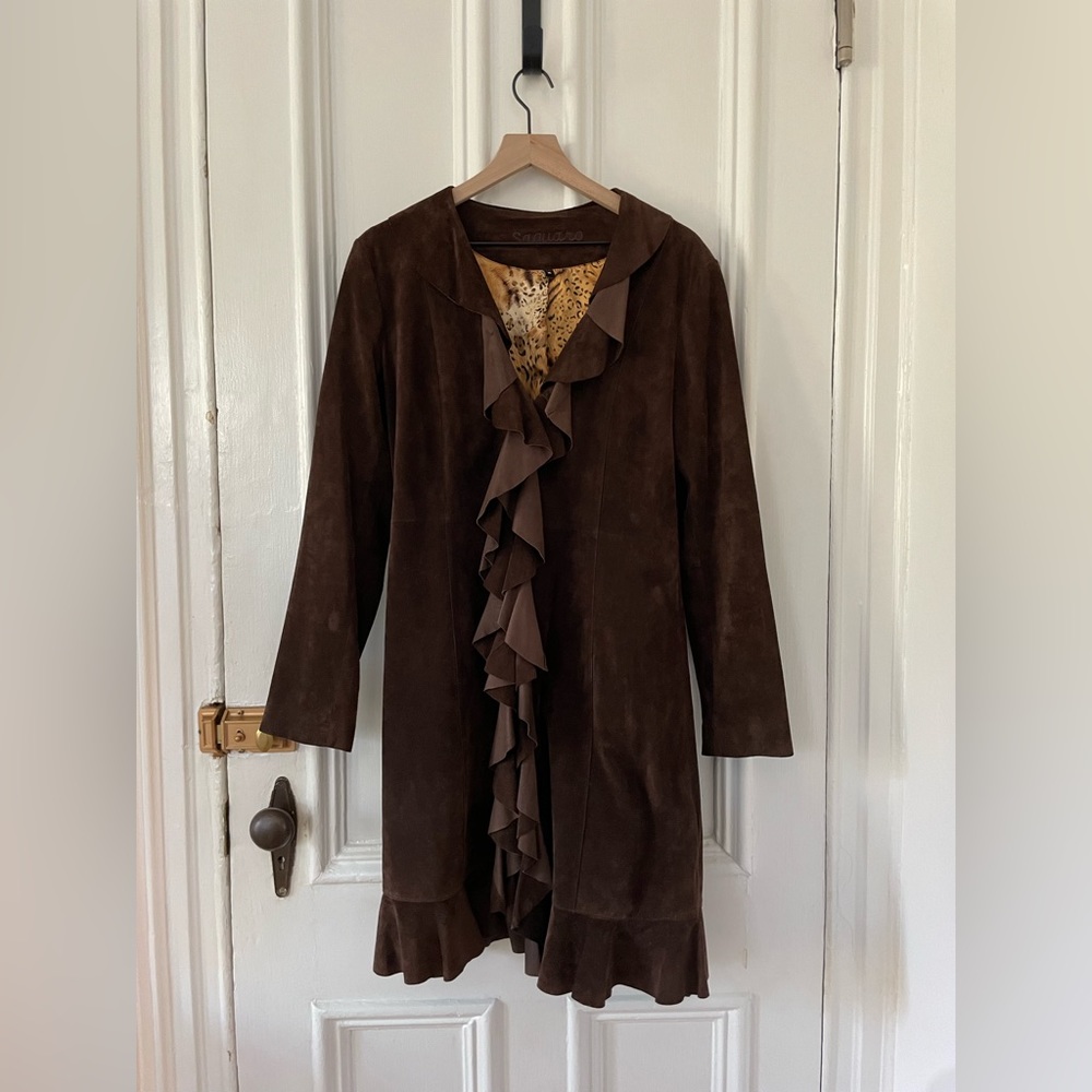 Suede Ruffle Duster